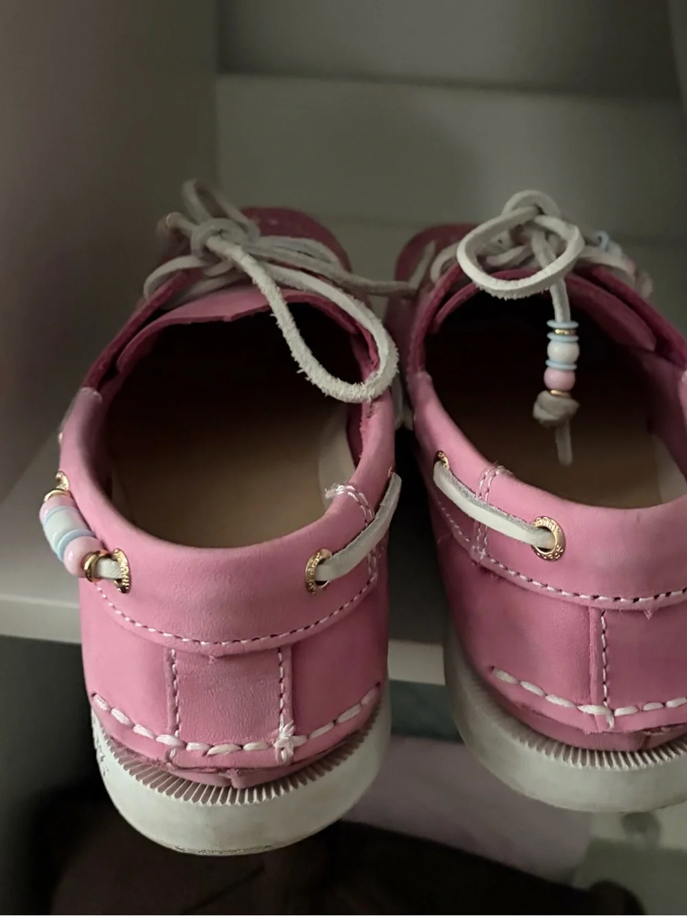 Kids Pink Boat Shoes - Brand:Sperry
